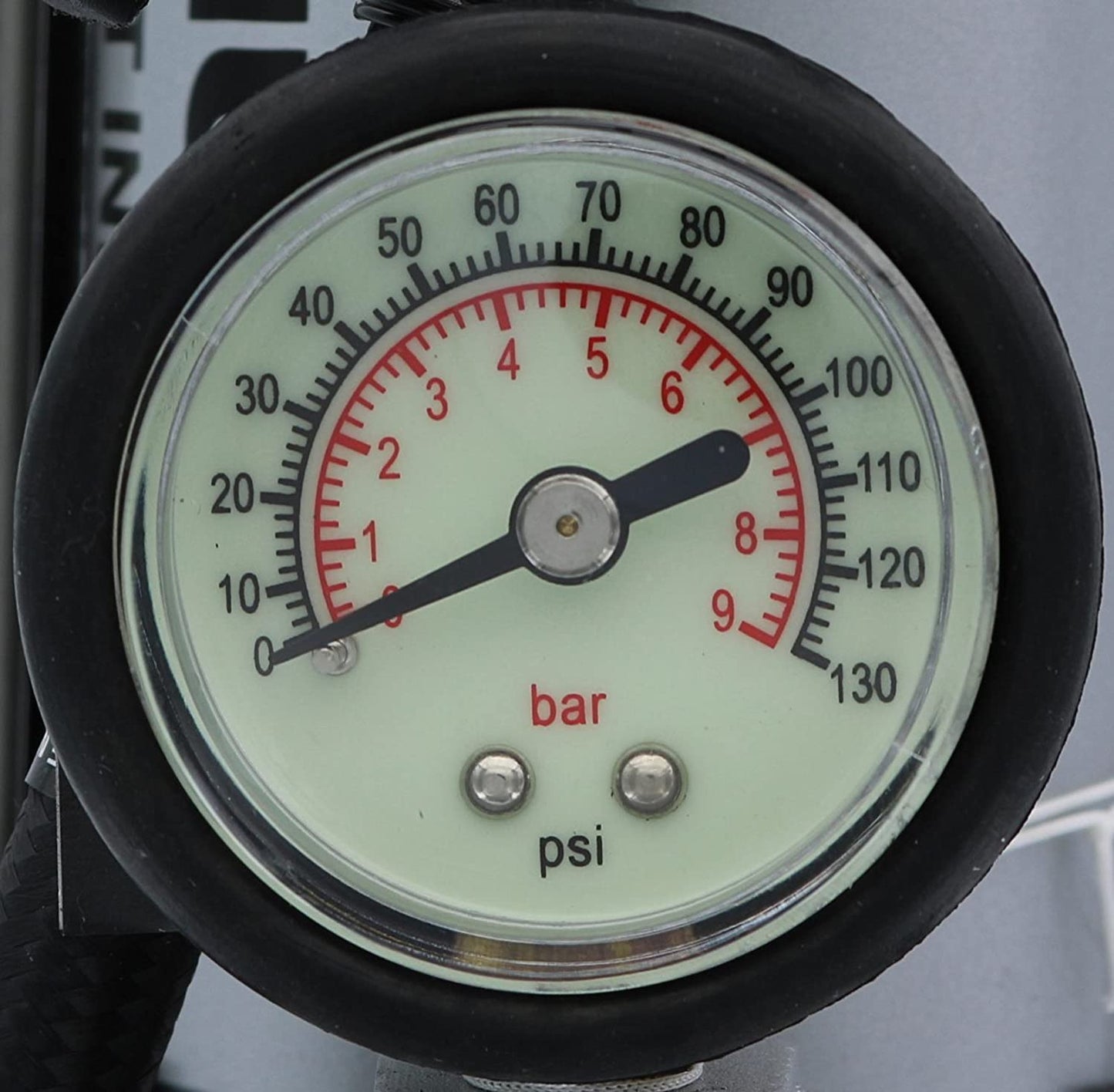 Compact Electric Inflator With Pressure Gauge and Adapters