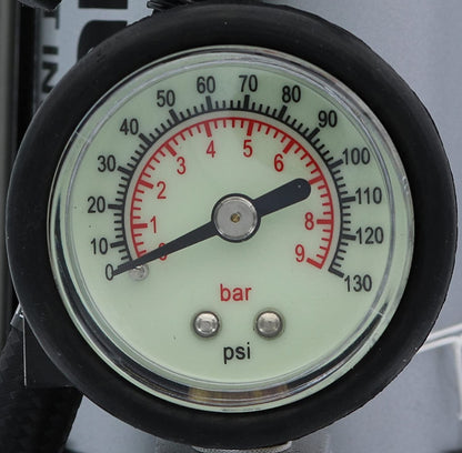 Compact Electric Inflator With Pressure Gauge and Adapters