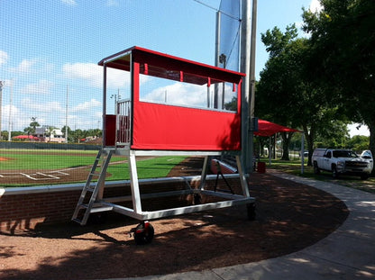 Portable Press Box, Coaching or Filming Tower Light Blue vinyl top