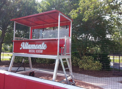 Portable Press Box, Coaching or Filming Tower Light Blue vinyl top