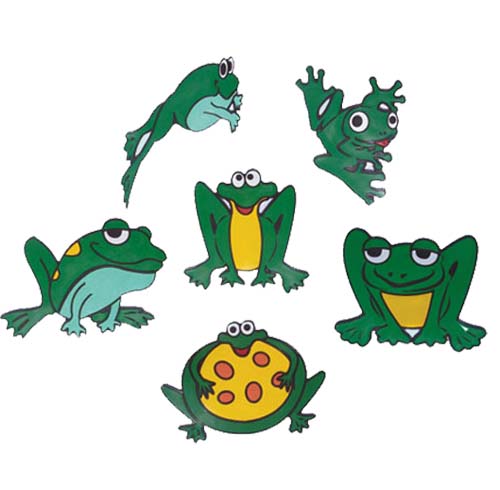Green Poly Frogs (Set Of 6)