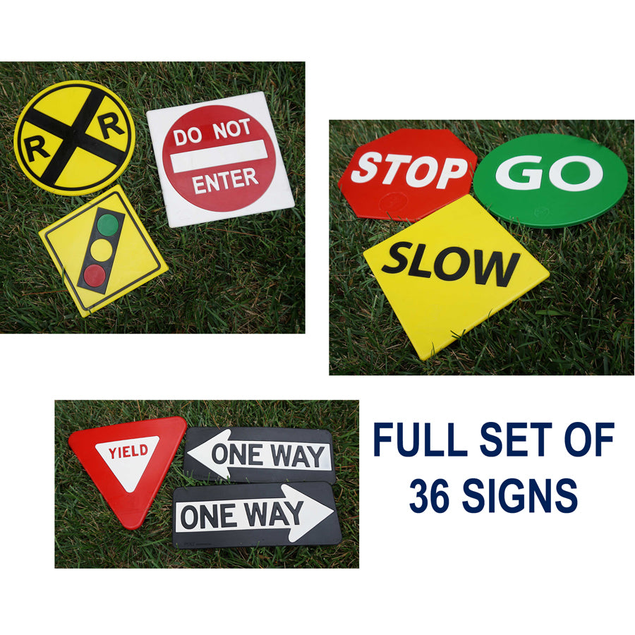 Traffic Safety Sign Set Of 36