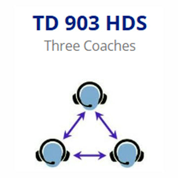 Porta Phone TD 903HDS (1 Dual Ear, 2 Single Ear) 3 Coach Single Channel Full Duplex System