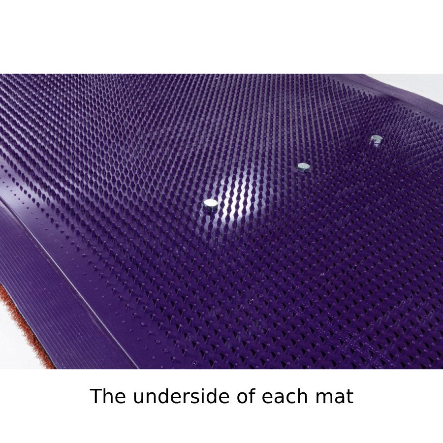 Portolite PROSP1036 Paisley's Pro Spiked Softball Game Pitching Mat W/ Lane Stripes - 11'L x 4'W Green Turf