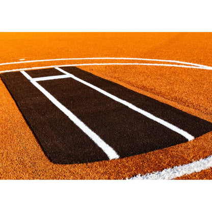 Portolite PROSP1036 Pro Spiked Softball Game Pitching Mat W/ Lane Stripes - 11'L x 4'W