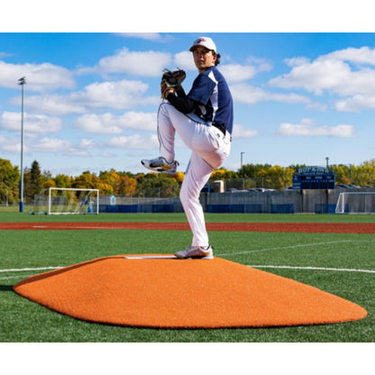 Portolite 8125 High School 8" One-Piece Baseball Game Pitching Mound - 8"H x 10'5"L x 7'W Green Turf