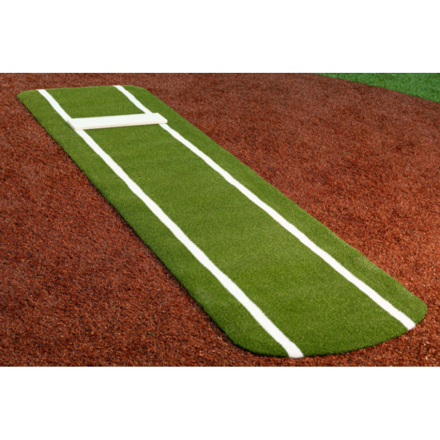 Portolite SPP1136 Signature Spiked Softball Practice Pitching Mat W/ Lane Stripes - 11'L x 3'W