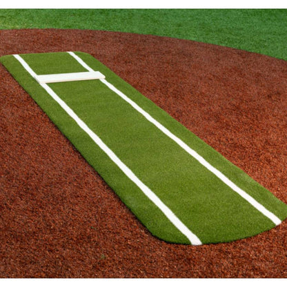 Portolite UPP1136 Ultimate Spiked Softball Practice Pitching Mat W/ Lane Stripes - 11'L x 3'W
