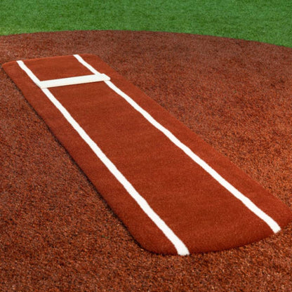 Portolite UPP1136 Ultimate Spiked Softball Practice Pitching Mat W/ Lane Stripes - 11'L x 3'W