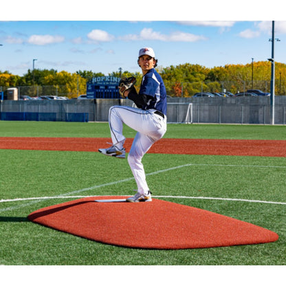 Portolite 9550 High School 10" One-Piece Baseball Game Pitching Mound - 10"H x 11'3"L x 7'7"W Green Turf