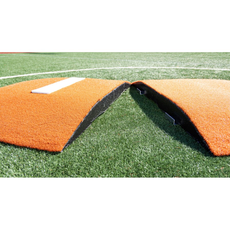 Portolite TPM6107 Youth 6" Two-Piece Baseball Game Pitching Mound - 6"H x 8'11"L x 5'W Green Turf