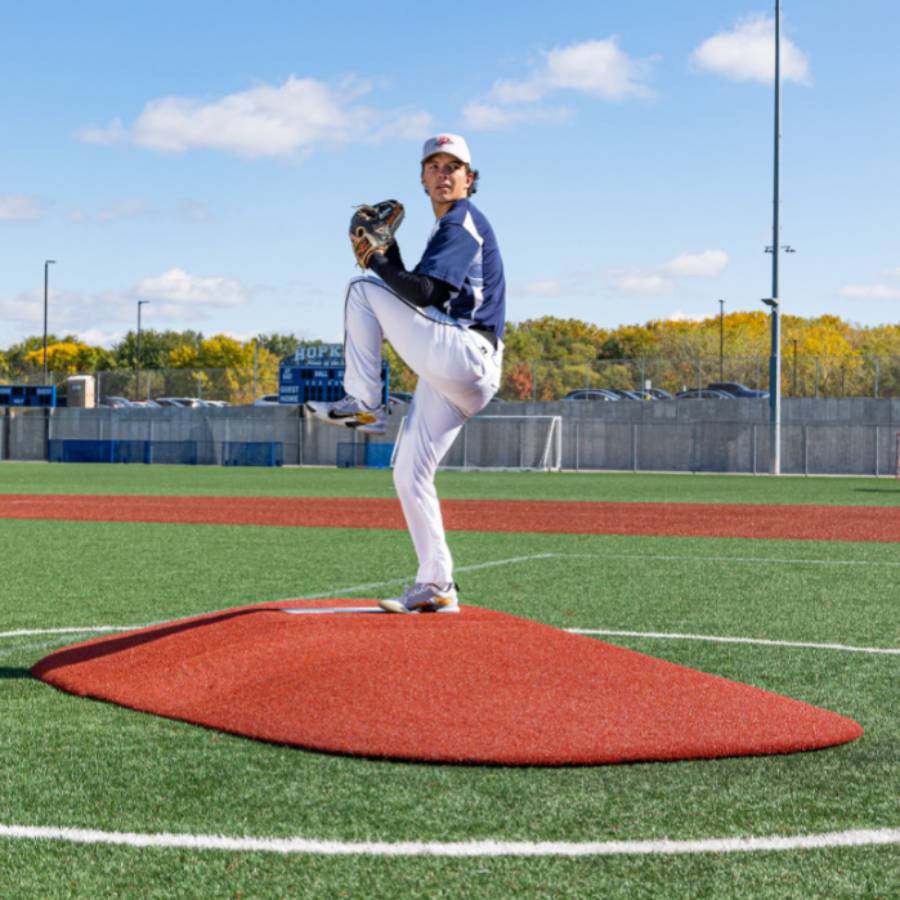 Portolite TPM8125 High School 8" Two-Piece Baseball Game Pitching Mound - 8"H x 10'5"L x 7'W
