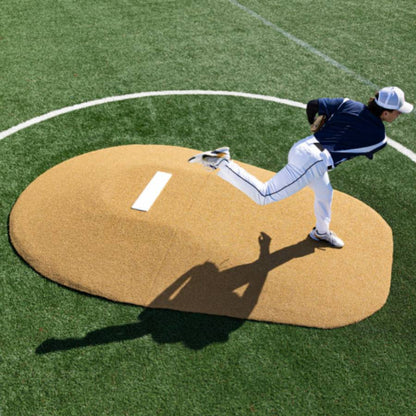 Portolite TPM8125 High School 8" Two-Piece Baseball Game Pitching Mound - 8"H x 10'5"L x 7'W