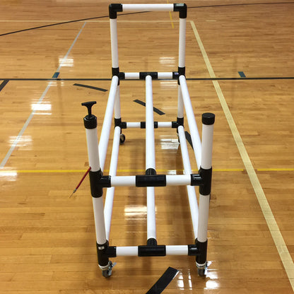 Power Dribble Ball Cart With Ball Pump Built In 10 Ball Cart w/ Pump