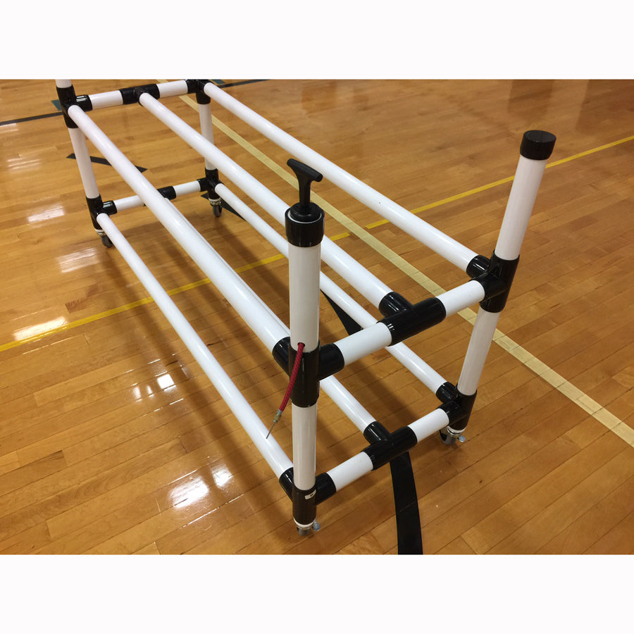 Power Dribble Ball Cart With Ball Pump Built In 10 Ball Cart w/ Pump