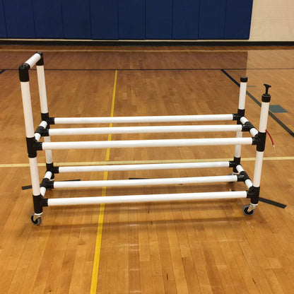 Power Dribble Ball Cart With Ball Pump Built In 10 Ball Cart w/ Pump