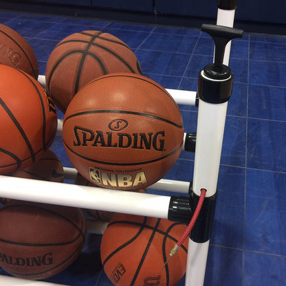 Power Dribble Ball Cart With Ball Pump Built In 10 Ball Cart w/ Pump