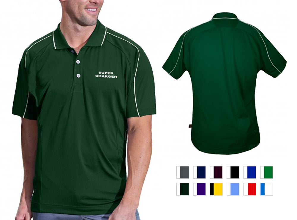 Pro Celebrity Super Charger Men's Polo Shirt Scarlet/white / Small