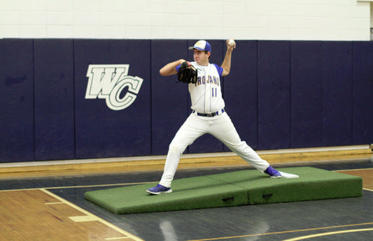 Proper Pitch Fold 'N Roll Baseball Pitching Mound Green