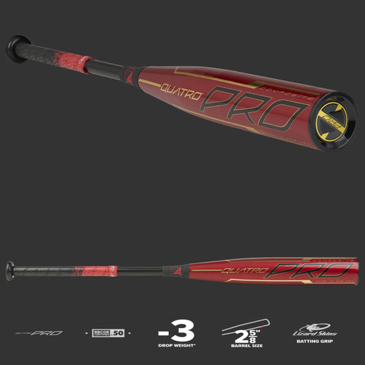 Rawlings 2020 BB2Q3 NFHS/NCAA Quatro Pro Composite Baseball Bat -3 31" 28 Oz.