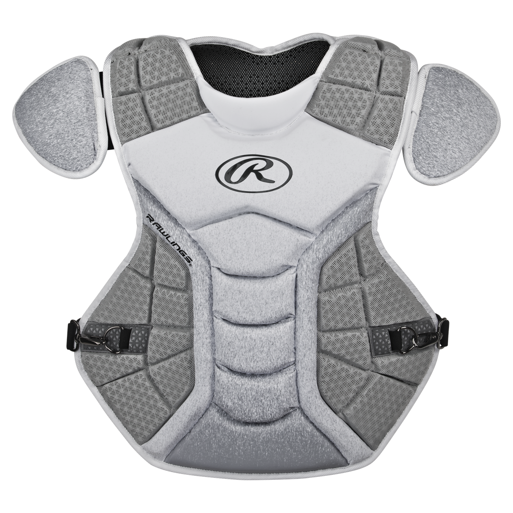 Rawlings Velo 2.0 Catcher's Chest Protector - Intermediate White / Silver