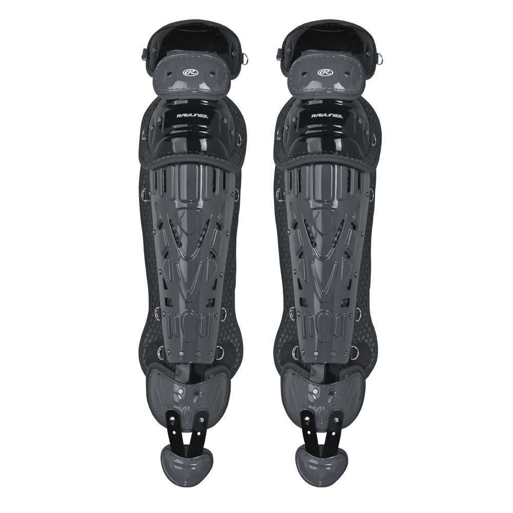 Rawlings Velo 2.0 Two Tone Catcher's Leg Guards - Intermediate Black / Graphite