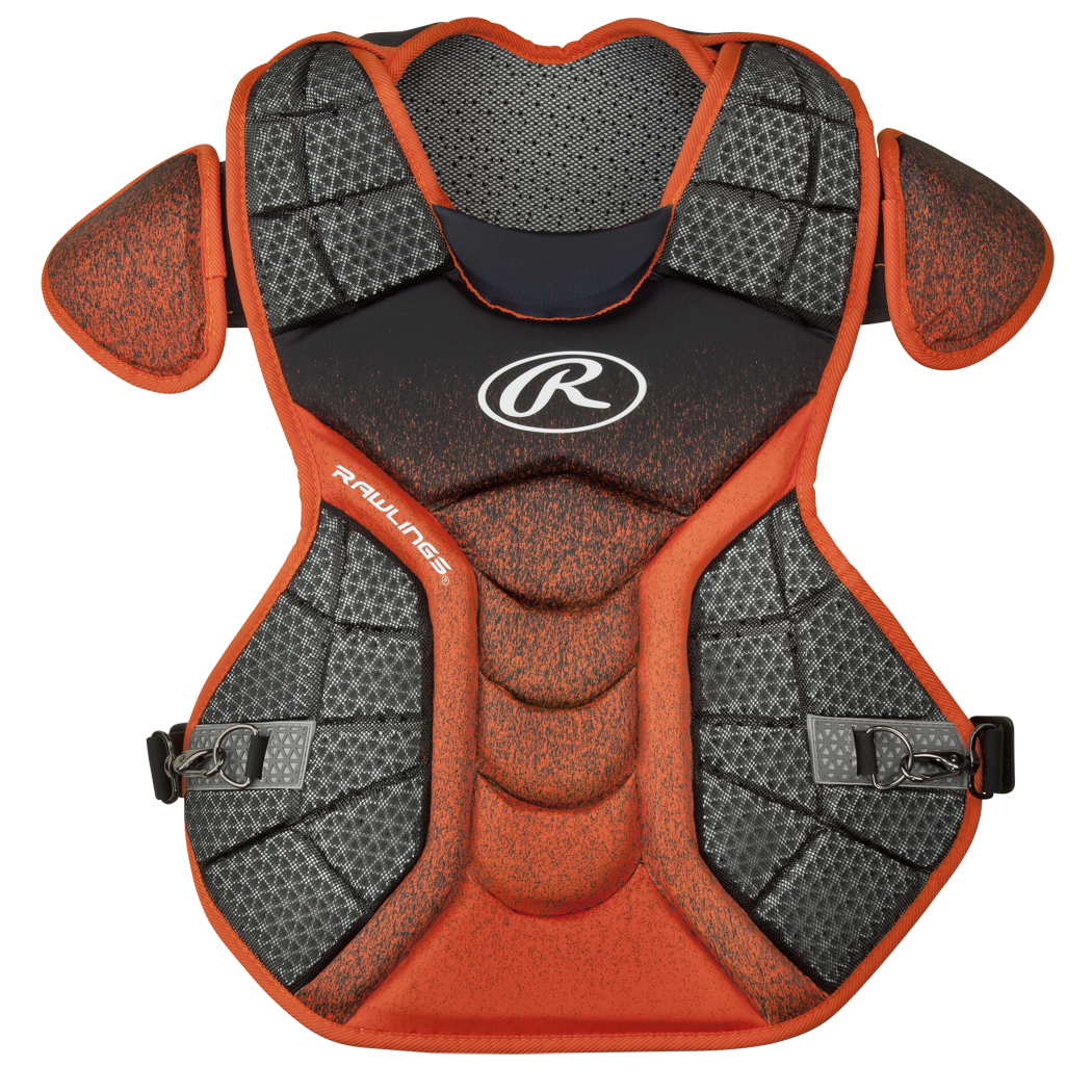 Rawlings Velo 2.0 Tone Adult Chest Protector 17" Black / Orange