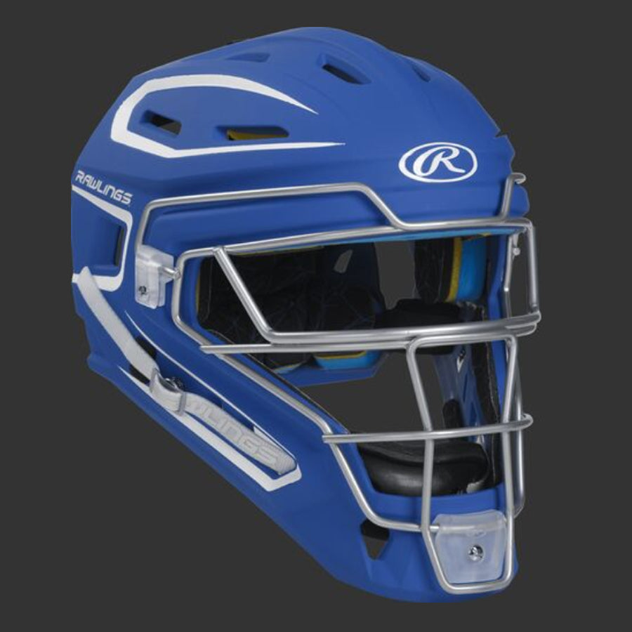 Rawlings CHMACHJ Junior Mach Series Hockey Style Catchers Helmet Meets NOCSAE Standard Royal
