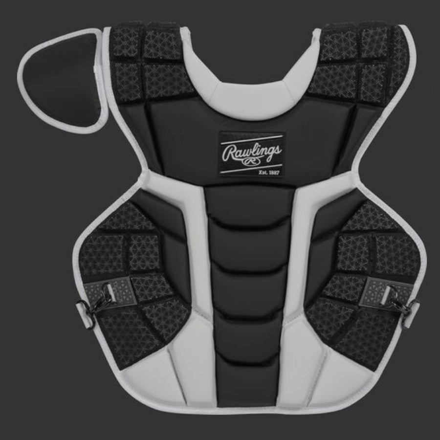 Rawlings CPMCN Adult Mach Series Baseball Chest Protector Meets NOCSAE Standard Black