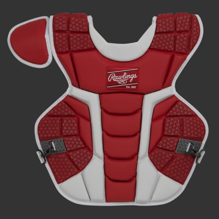 Rawlings CPMCN Adult Mach Series Baseball Chest Protector Meets NOCSAE Standard Scarlet