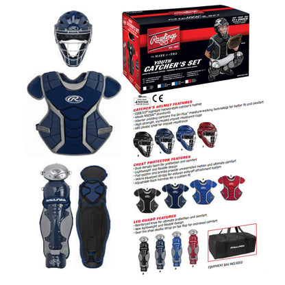 Rawlings Renegade Series Catcher's Set Ages 12 & Under Black