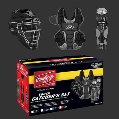 Rawlings Renegade Series Catcher's Set Ages 12 & Under Black