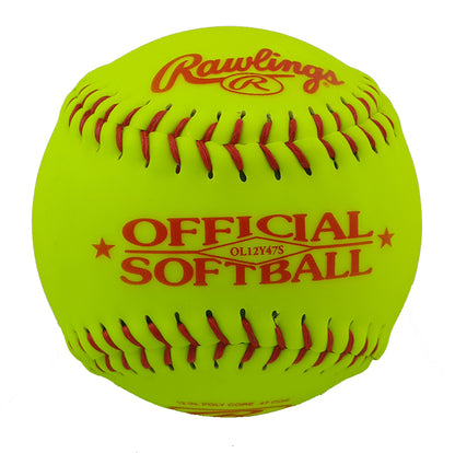 Rawlings OL12Y47S Yellow 12" Practice Softballs (Dozen) WHILE SUPPLIES LAST
