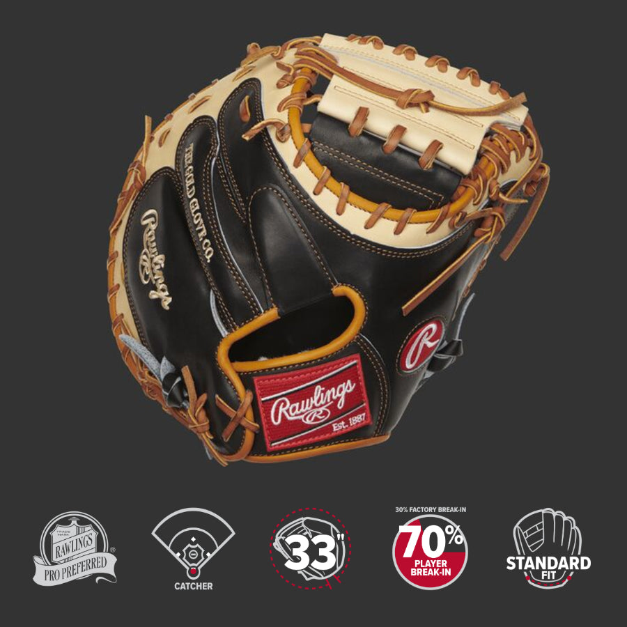 Rawlings Pro Prefered CM33 Pattern One-Piece Closed Web Conventional Back