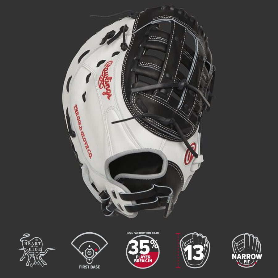 Rawlings PROFM19SB-17BW RH Heart Of The Hide Softball Mitt Right Hand Model