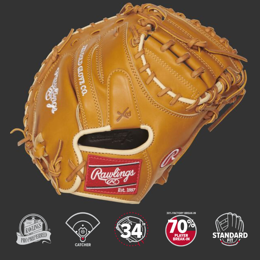 Rawlings PROSCM43RT Pro Prefered CM43 Pattern One-Piece Closed Web Conventional Back