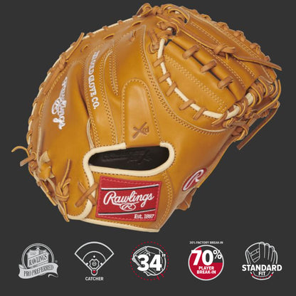 Rawlings PROSCM43RT Pro Prefered CM43 Pattern One-Piece Closed Web Conventional Back