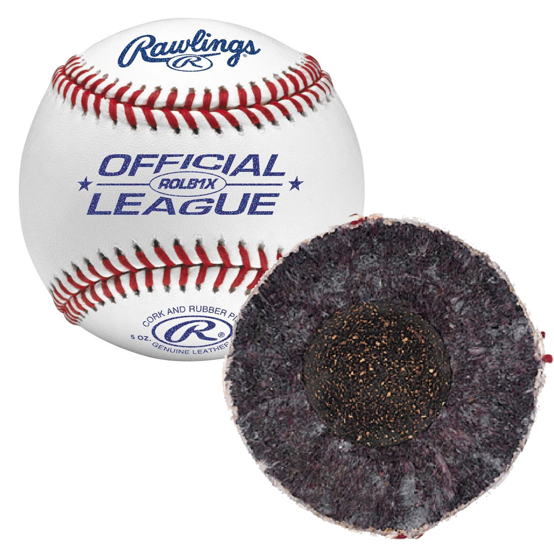Rawlings ROLB1XBUCKET30 Bucket With 30 ROLB1X Baseballs
