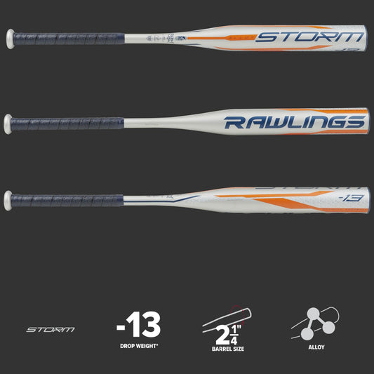 Rawlings  FPZS13 Storm Alloy -13 oz Softball Bat 28"