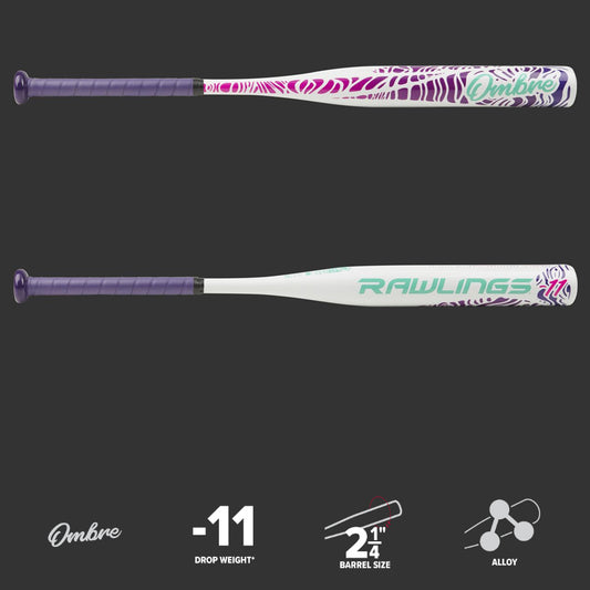 Rawlings FPZO11 Ombre Alloy -11 oz. Softball Bat 26"