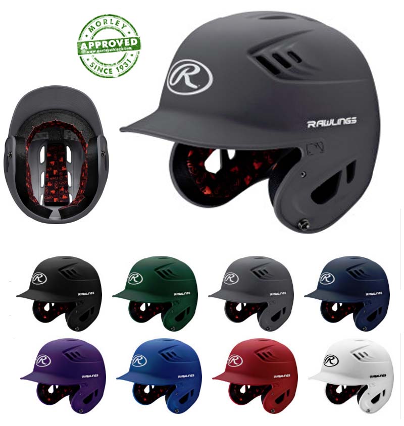 Rawlings R16M Velo Series Matte Baseball Batting Helmet Choose Colors / Choose Sizes