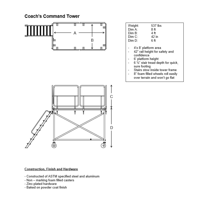 Coaching Command Tower - Assembles With Out Tools