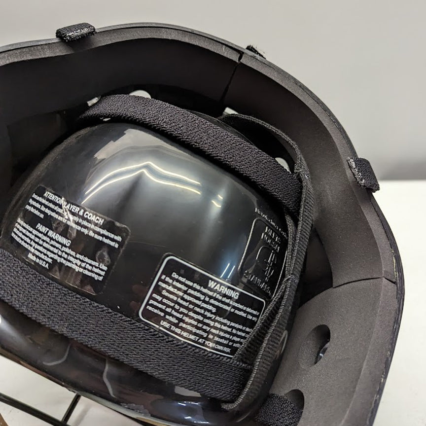SCHUTT 2964S SOFTBALL HOCKEY STYLE CATCHERS HELMET - NOCSAE APPROVED Black