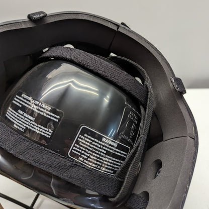 SCHUTT 2964S SOFTBALL HOCKEY STYLE CATCHERS HELMET - NOCSAE APPROVED Black