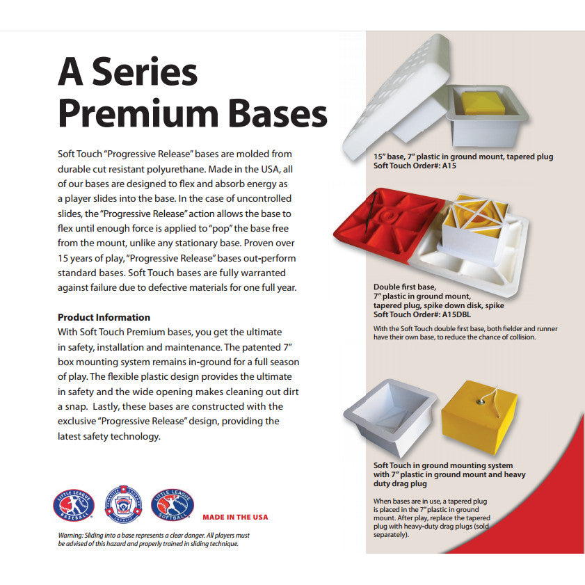 Soft Touch A1500 Adult A-Series Progressive Release Complete Base Set & Covers A1500 Adult Base Set Complete