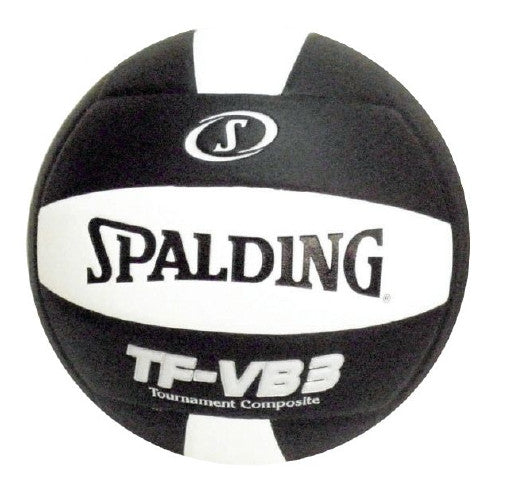 Spadling TF-VB3 Tournament Composite Leather Cover Volleyball Black/White