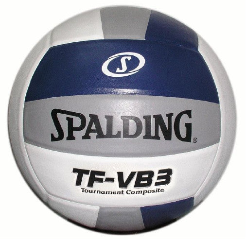 Spadling TF-VB3 Tournament Composite Leather Cover Volleyball Navy/Silver/White