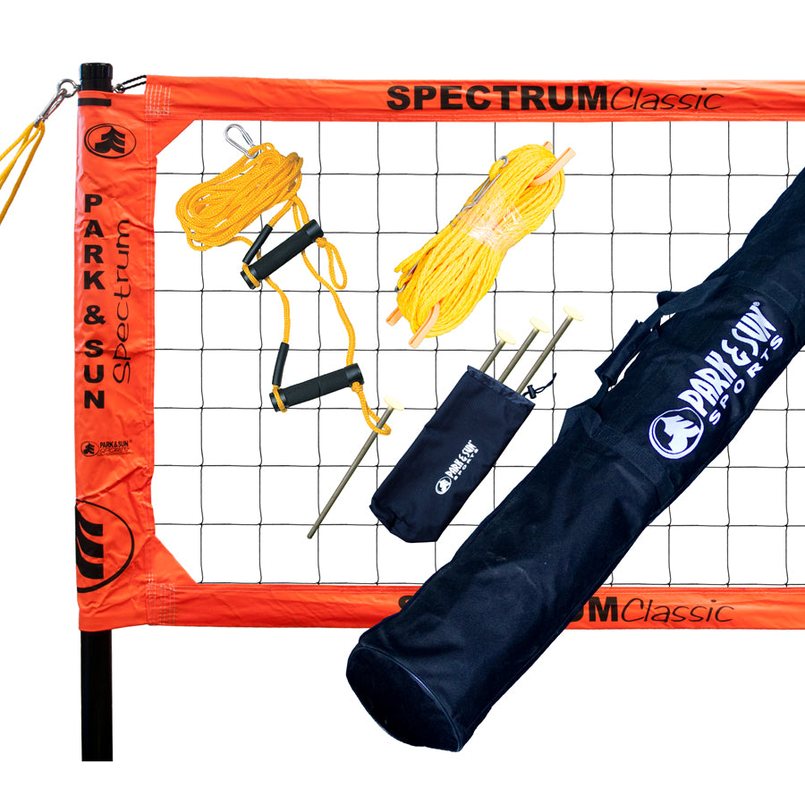 Spectrum Classic Volleyball Net System Orange