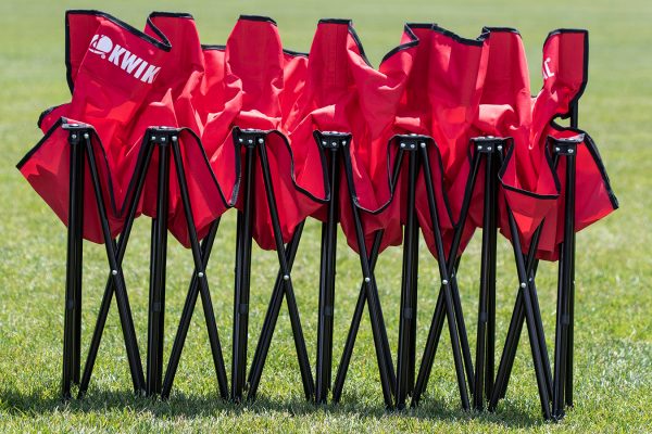 KwikGoal 6 Seat Kwik Bench Portable Seating Red