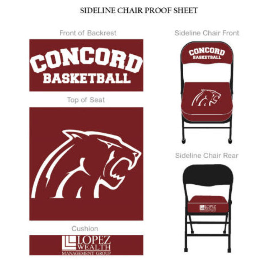 Custom Basketball Sideline Chairs for Your School, Team or Business - Morley Athletic Supply Co Inc